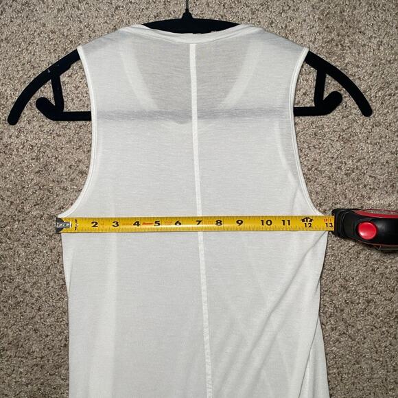 Helmut Lang - White Sheer Flowy Tank Top - Luxury XS - Picture 6 of 9